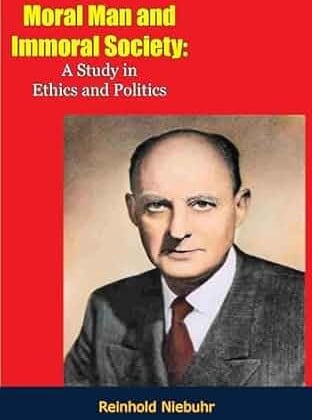 Cover of book by Reinhold Niebuhr, author of The Serenity Prayer, featuring his picture