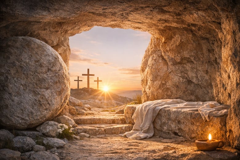 Hope Shines From an Empty Tomb / Image courtesy of Eternal Truth Bible College