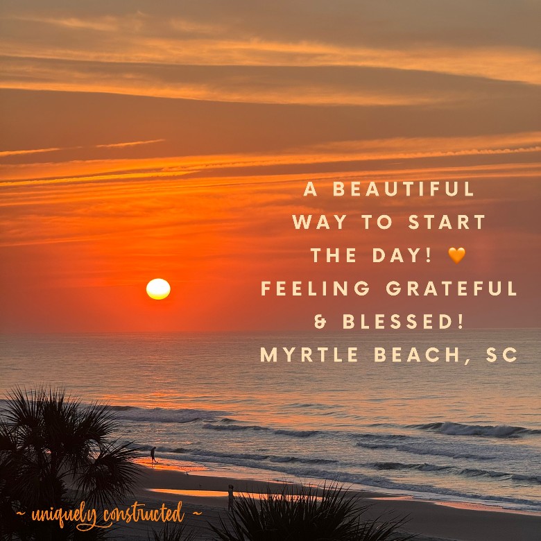 Orange hued sunrise at Myrtle Beach SC! A Beautiful way to start the day!