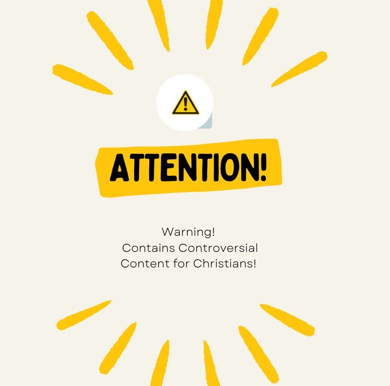 Attention: Warning sign about controversial content