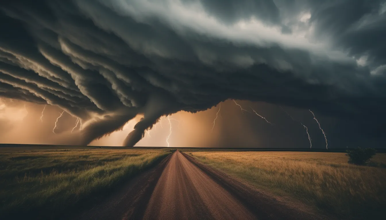 AI Generated photo of multiple tornados on the ground.