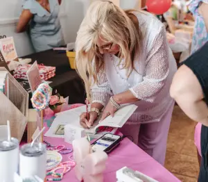 Bloom Again event; Teresa signing books