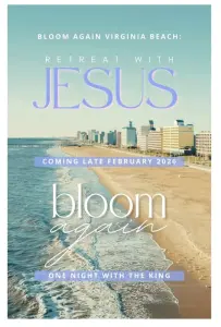 Photo of the next Bloom Again flyer for Virginia Beach 