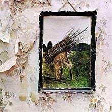 The cover of Led Zeppelin's fourth album.  Notice the lack of band name.  Awesome.   