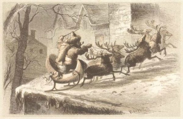 Santa by F. O. C. Darley  back in 1862.  From WikiMedia.  CC License.  