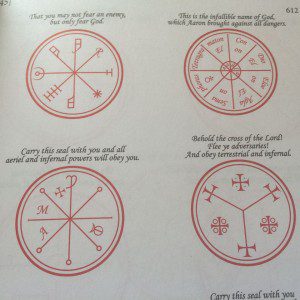 Sigils from the book's text.  