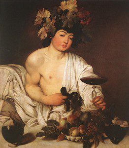 "Bacchus" by Caravaggio.  From WikiMedia