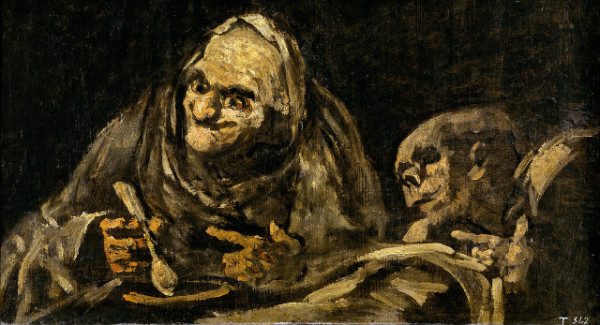 Laughter is the best medicine!  "Two Old Men Eating Soup" by Francisco Goya.  From WikiMedia.   