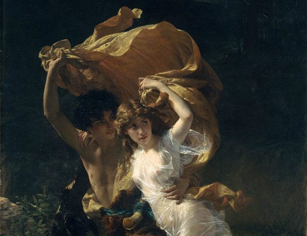 A section of "The Storm" by  Pierre Auguste Cot.  From WikiMedia.   