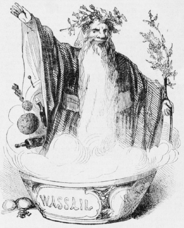Pour me some wassail!  "The London News" from 1842.  From WikiMedia.  