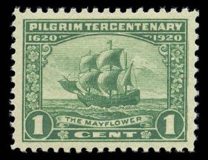 A stamp issued in honor of the 300th anniversary of the Mayflower