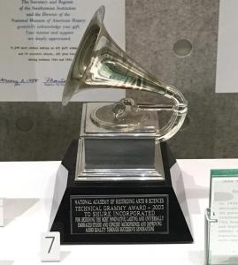Technical Grammy award, 2003, courtesy of Wikimedia Creative Commons