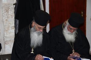 Photo | Priests at St. George Greek Orthodox Church Acre Avney Moreshet, Christmas Prayers | courtesy of Shlomo Rodad, Wikimedia Creative Commons