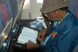 Photo | FEMA refugee reading a study bible, September 4, 2005 | courtesy of Win Henderson, Wikimedia Creative Commons