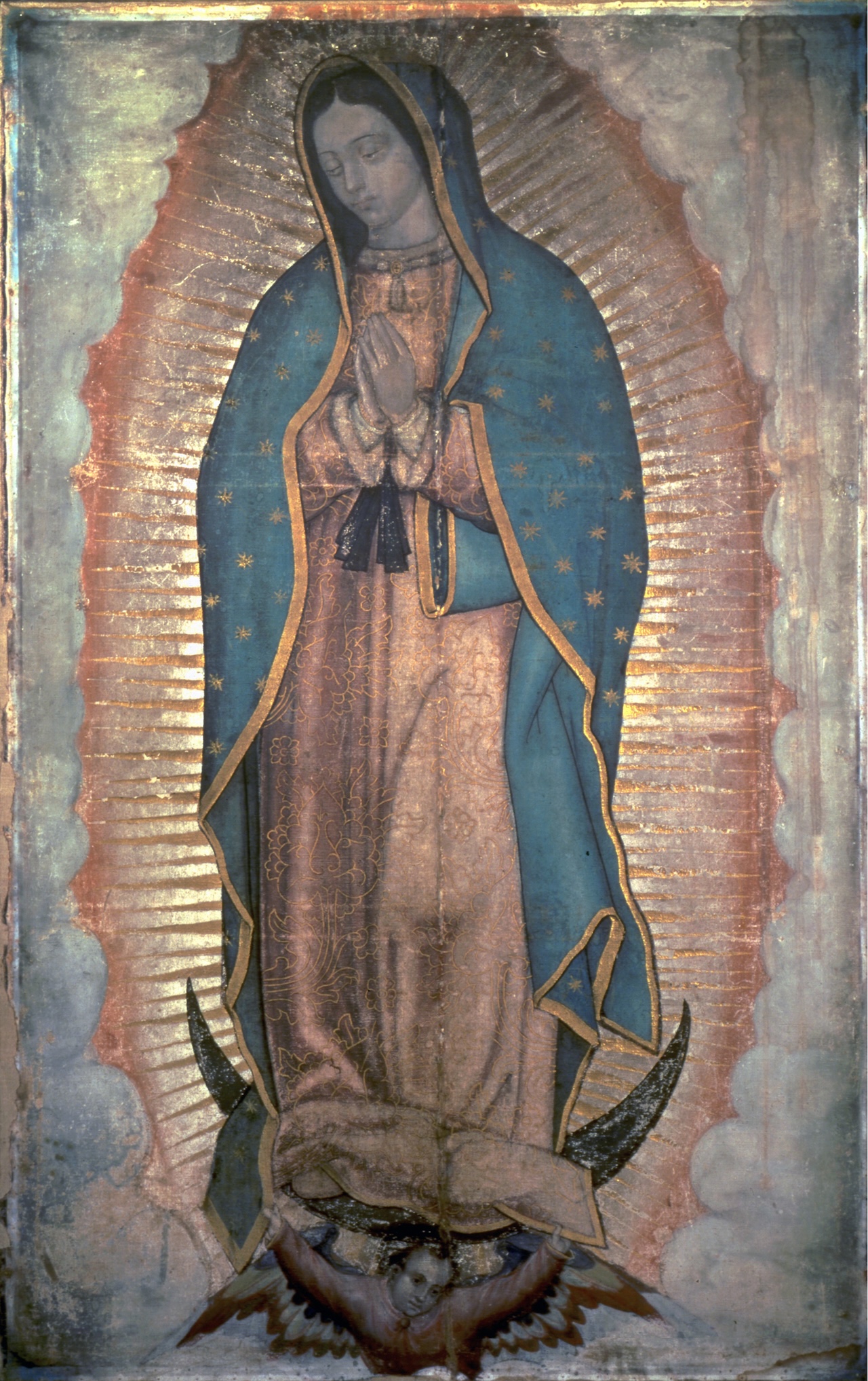 Mary appears on this piece of cloth as she appeared to Juan Diego