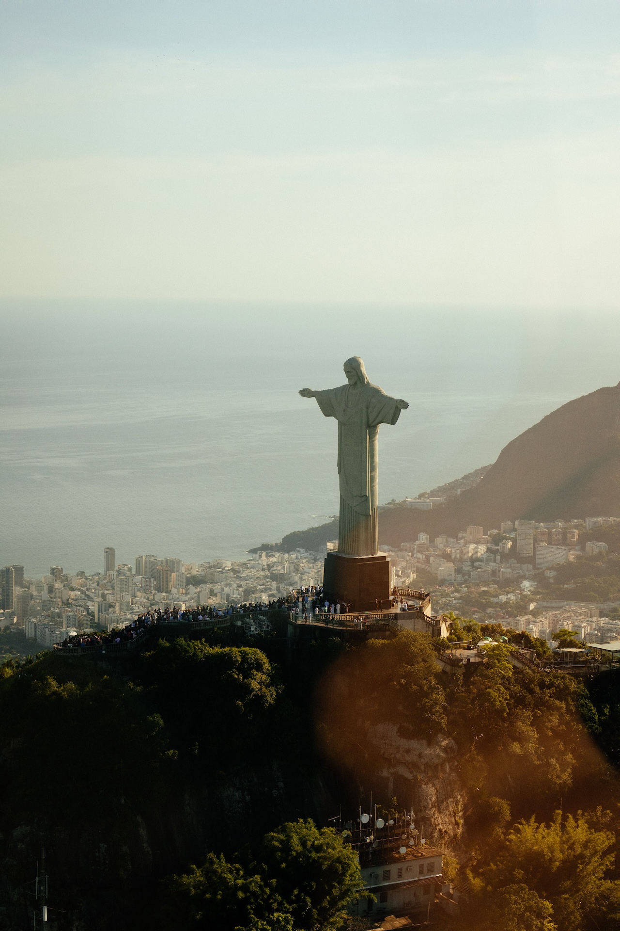 Statue of Christ the Redemptor overlooks the city of Rio de Janeiro