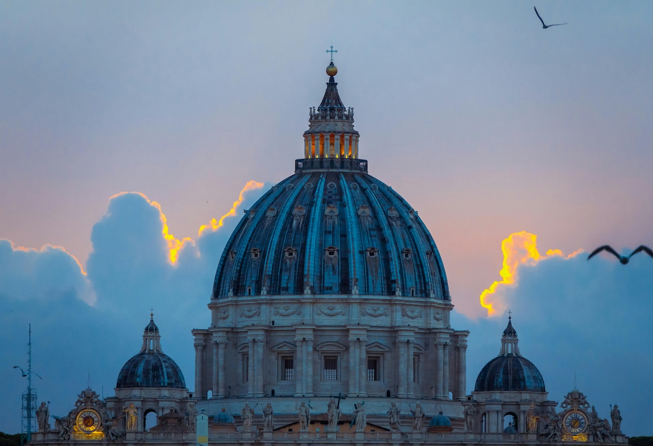 St. Peter's Dome against the Italian sky