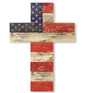 The cross as an American flag