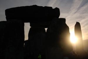 Stonehenge at sunrise on the winter solstice