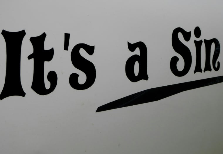 This is a picture of a yacht named "It's a Sin." This correlates with making an honest confession as we must acknowledge the behaviors in our lives that are sins.