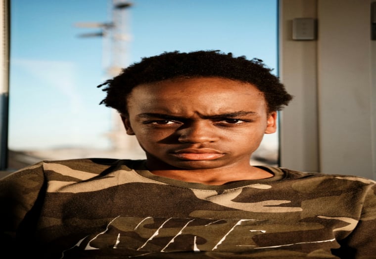When becoming angry, someone may look like the young man in the photo.