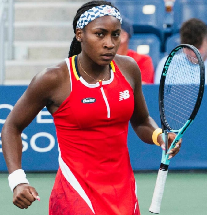 Coco Gauff at the US Open in Queens New York on September 1, 2022.