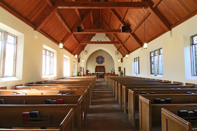 Church hurt is being symbolized through the image of a sanctuary.