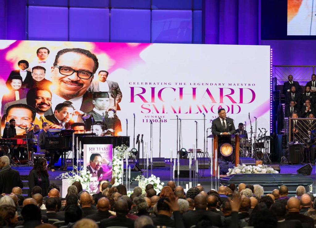 Governor Moore and First Lady Dawn Moore attend the funeral service for Richard Smallwood by Polly Irungu at First Baptist Church of Glenarden,
