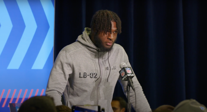 Will Anderson Jr., at the 2023 NFL Combine.