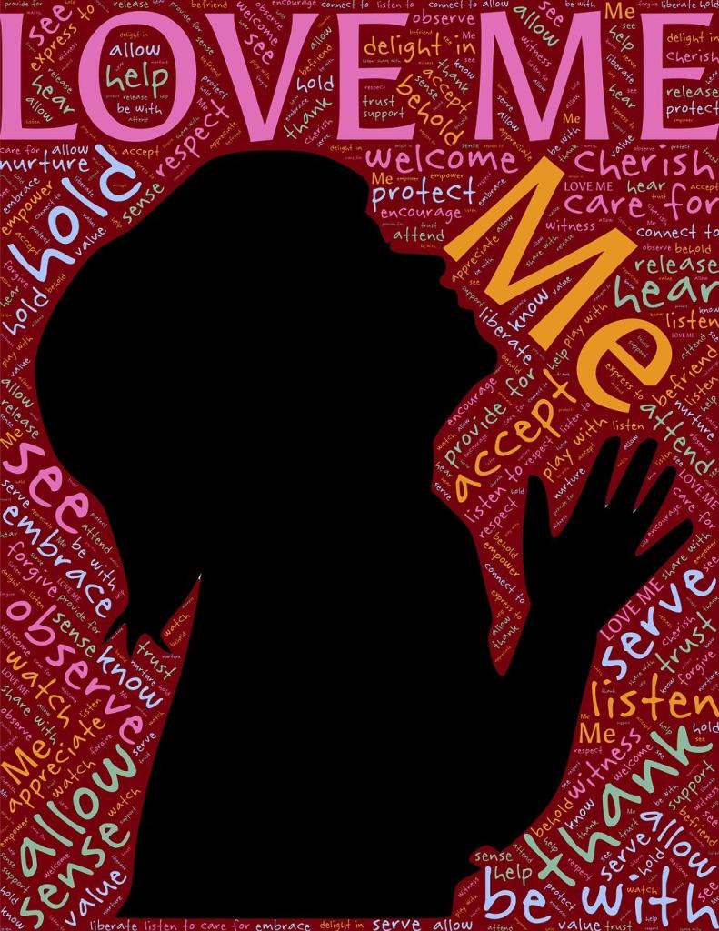 Image is a silhouette of a child asking for love.