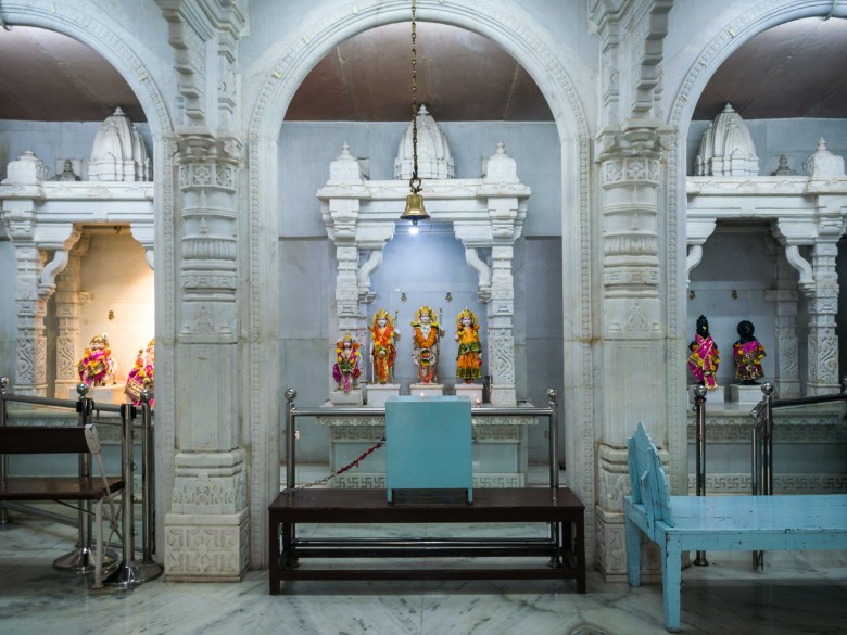 hindu deities in a temple