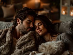 When we are wrapped in a blanket or a hug, we can feel like we are "woven into the fabric of the Universe." Image from StockCake/AI-generated, in the public domain