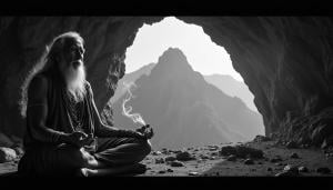 "My time in the cave had shown me another way to look at consciousness: less as a scientific or philosophical puzzle to be solved and more as a practice..." Image from StockCake/AI-generated, in the public domain