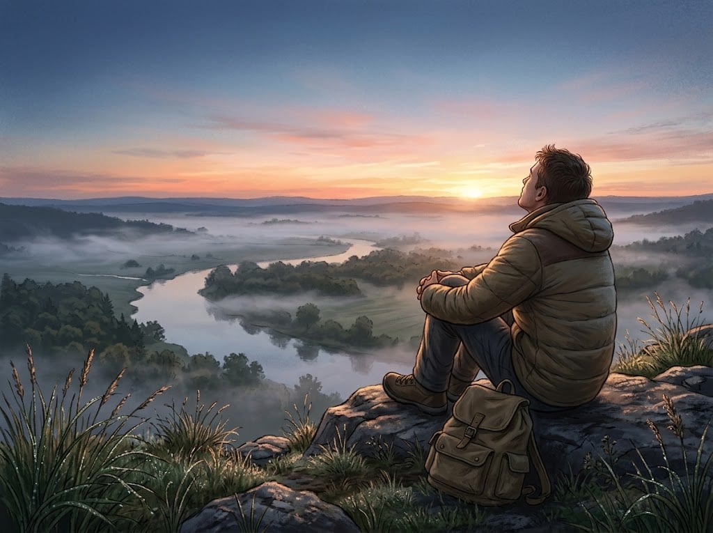 Can we experience a connection to something outside ourselves without believing in gods? Of course. Image from Gemini/AI-generated, in the public domain