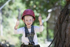 boy at adventure park