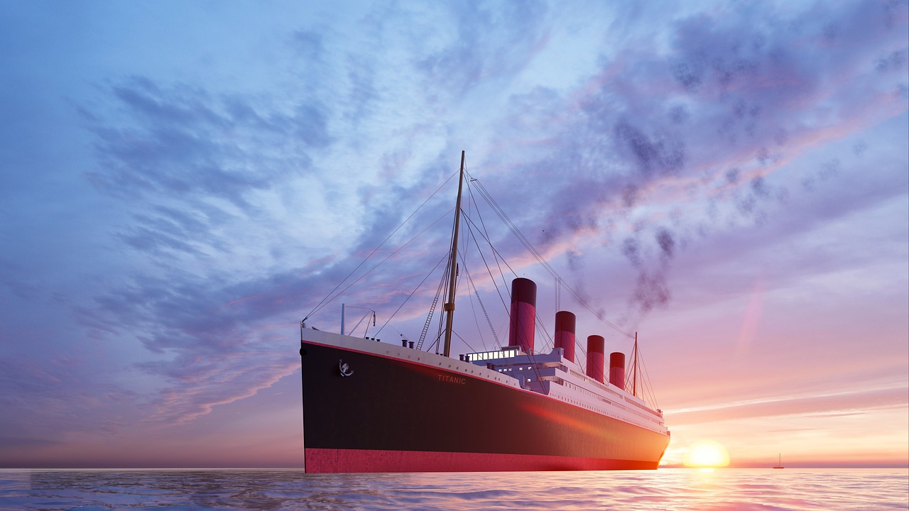 Titanic Boat in the Sunset