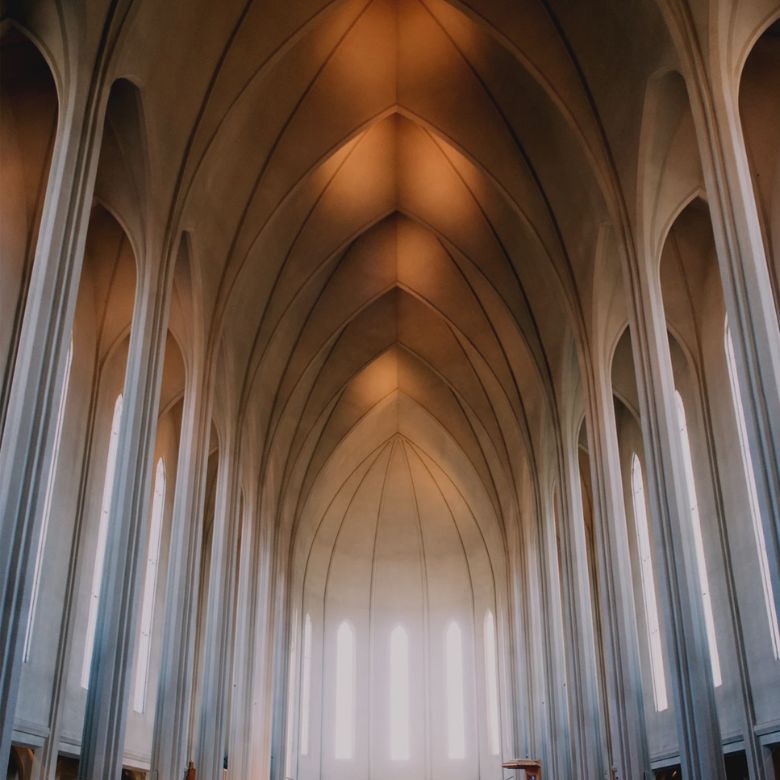 A Church with a vaulted ceiling