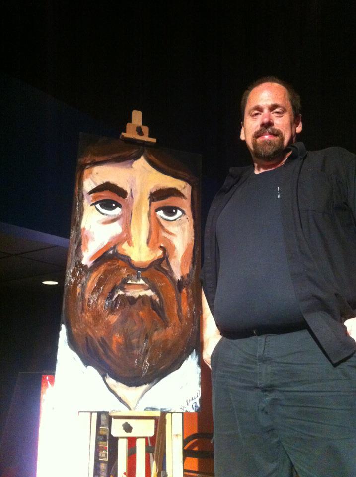 The author with his forgiveness painting