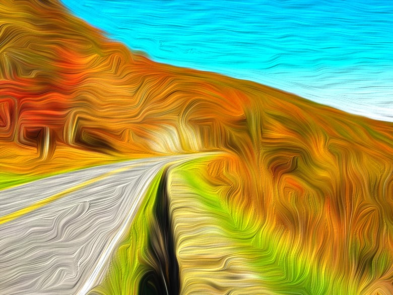 Autumn Leaves on Skyline Drive from Wikimedia Commons, Manipulated by the Author