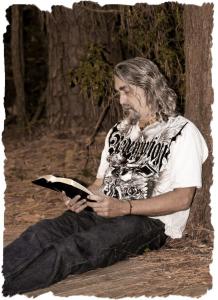 Author with Bible