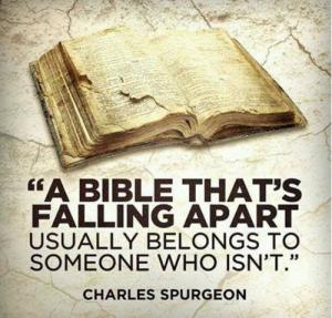 Bible falling apart