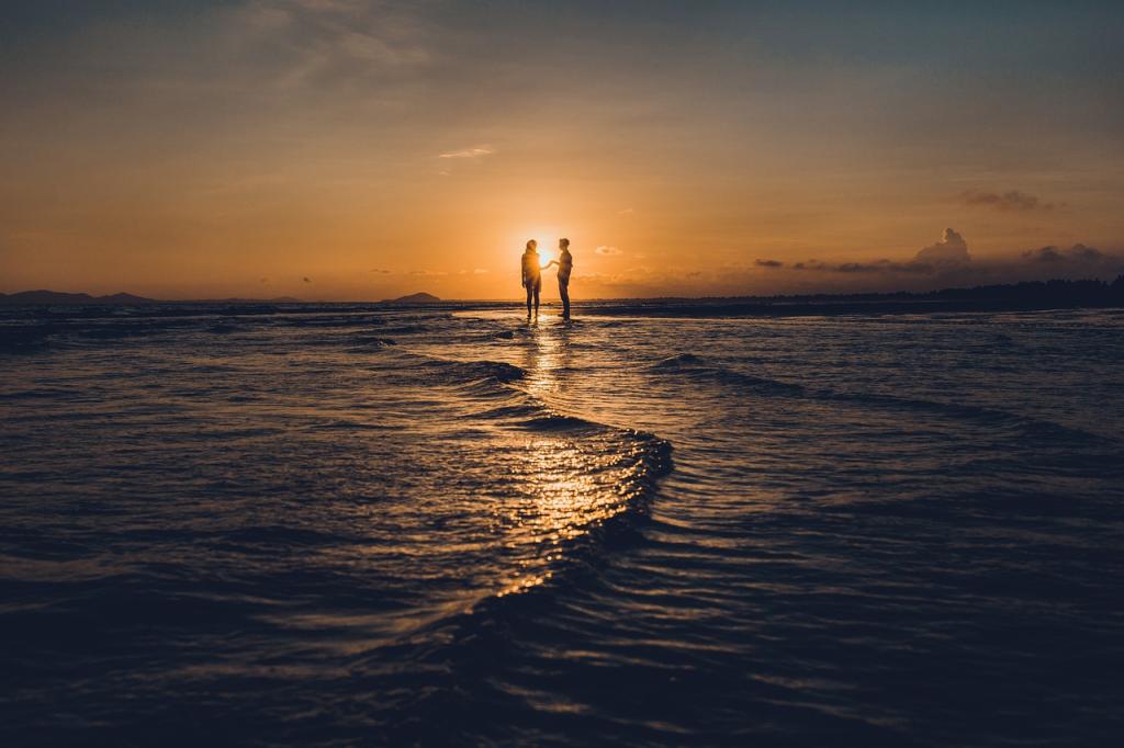 Beach Couple Sunset