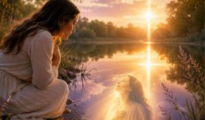 Woman gazing at her God-given identity