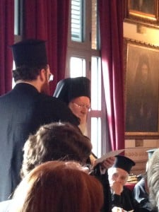 The Ecumenical Patriarch Bartholomew delivers his welcoming address