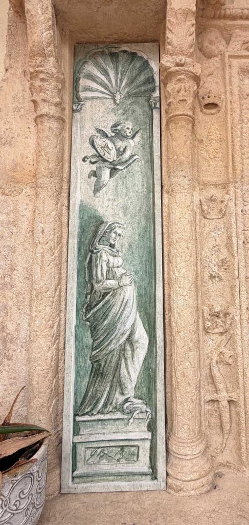 Mary Magdalene depicted at the chapel near Sainte-Baume, a reminder of the centuries of faith, legend, and pilgrimage that have shaped her story in Provence. Photo by Neil Ghosh, July 2026.