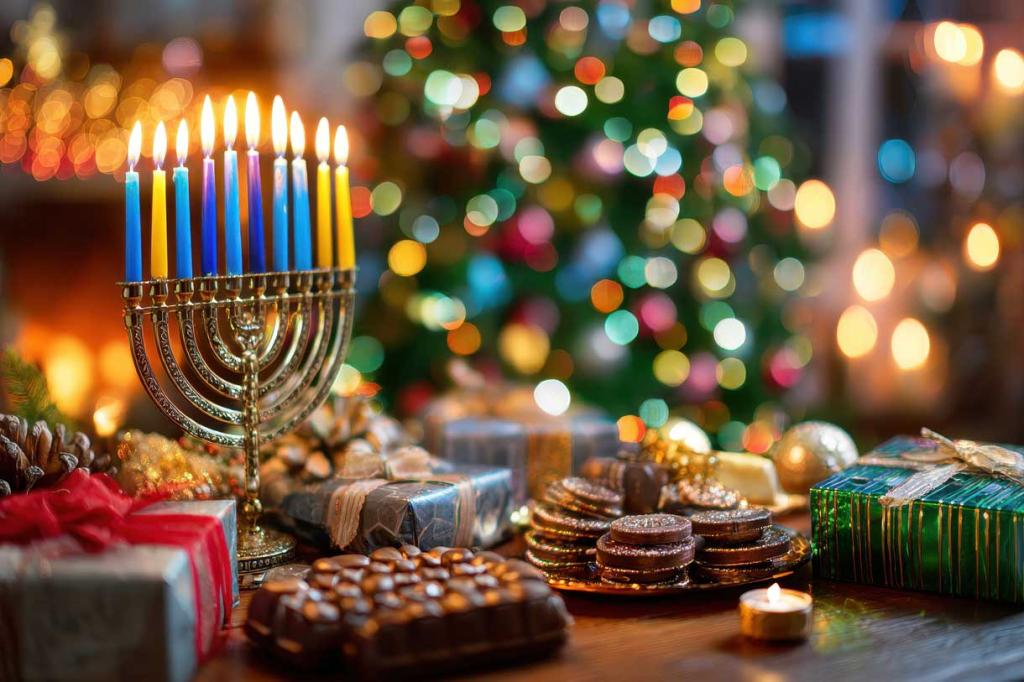 Festival of Lights tree and candles