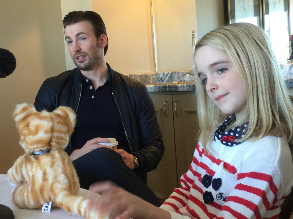 Chris Evans and McKenna Grace at the press day for "Gifted" - great chemistry!