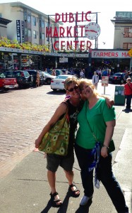 My baby sis and I at Pike's Place Market during my last visit. 
