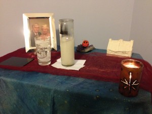 Altar for my own Decluttering for the Samhain Soul working.