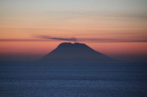 Mt. Stromboli, an active volcano